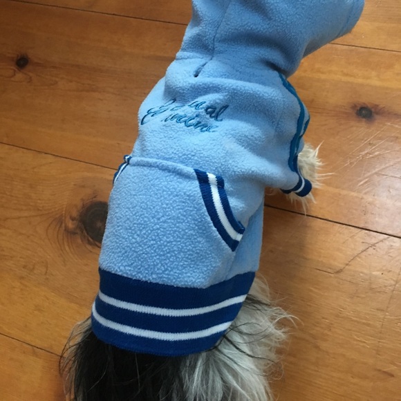 CASUAL CANINE Blue Fleece Sport Dog Jacket, small - Picture 5 of 5